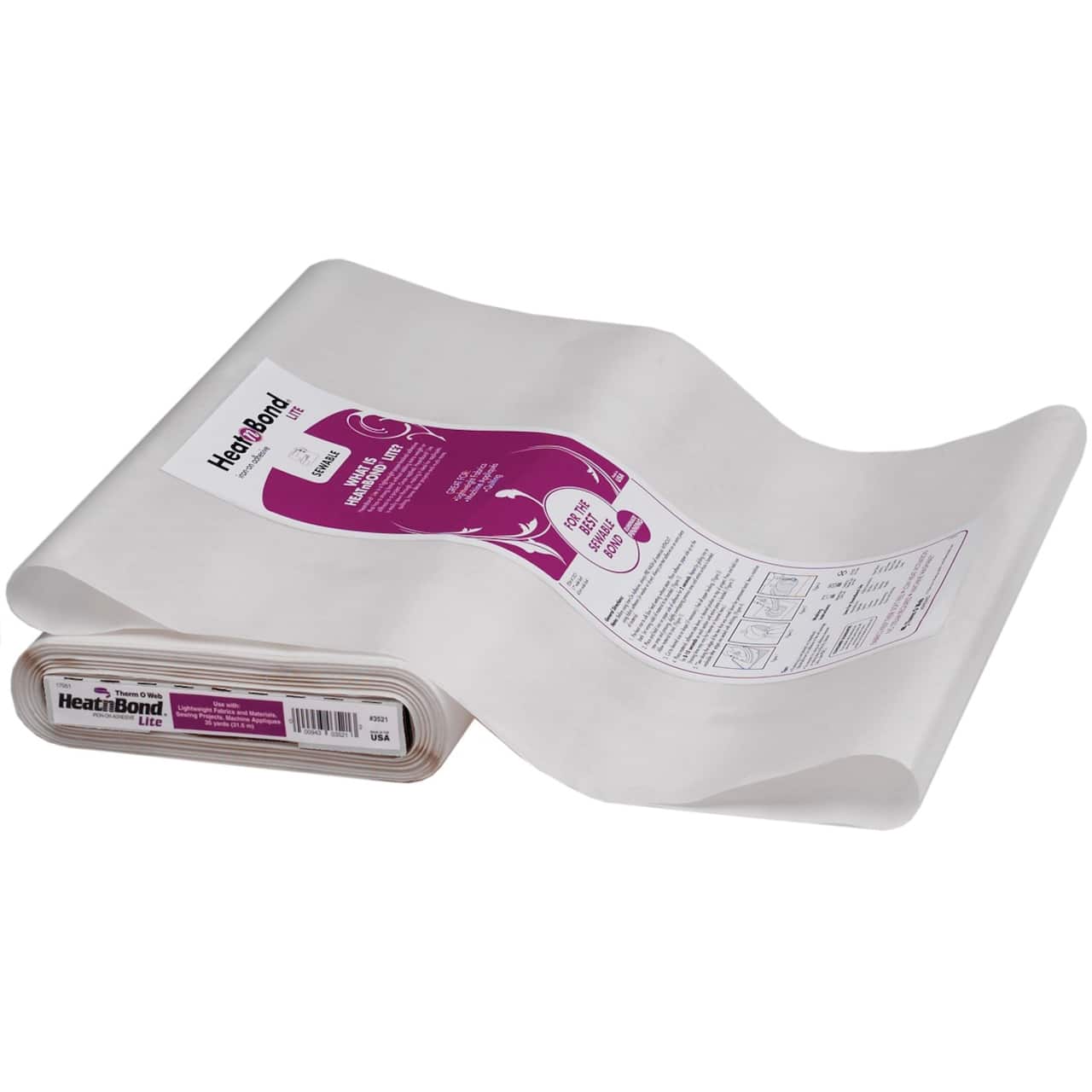 HeatnBond Lite White Iron-On Adhesive, 35yd.